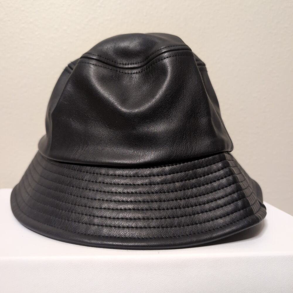 Faux Leather Grunge Bucket Hat